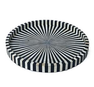 Bandeja de Servicio de Resina con Incrustaciones de Hueso Estilo Vintage para Desayuno, Servir Comida y Vajilla, Decoración Rústica para el Hogar al Mejor Precio - Product Image 3