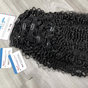 2025 pince à cheveux crue de qualité supérieure dans les extensions vapeur birman bouclés cuticule alignée 100% cheveux humains pas d'enchevêtrement pas de perte - Product Image 3