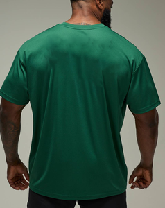 Camiseta Deportiva Ajustada de Punto para Hombre, Estilo Europeo, Precio de Fábrica, Elástica, para Entrenamiento, Fitness, Deporte, Lisa - Product Image 2