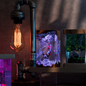 Lámpara de Resina Epoxi Personalizada, Lámpara de Resina Epoxi, Lámpara de Arte de Madera y Resina, Lámpara de Noche Personalizada, Regalo Hecho a Mano, Cumpleaños - Product Image 5