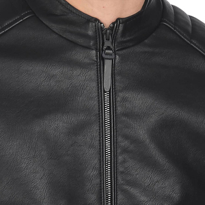 New Arrival Men's Leather Jacket <b>Stand</b> Collar Waterproof High Street Winter Motorcycle Reversible Stylish for Casual Wear Front - Product Image 5