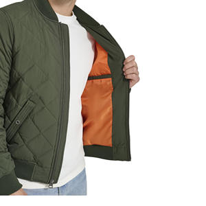 Vestes pour hommes de grande taille, couleurs unies personnalisées, tendance décontractée d'automne, vestes bomber zippées surdimensionnées pour hommes - Product Image 4