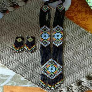 Nueva llegada 2025 diseñador semilla nativa trabajo collar con cuentas conjunto hermoso gargantilla patrón collares para fiesta de boda, ocasiones - Product Image 3