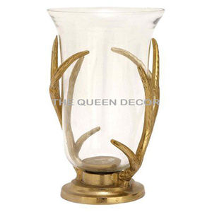 Nuevo y elegante portavelas de cristal chapado en oro de forma redonda de Metal de aluminio lujoso aspecto moderno decorativo para el hogar - Product Image 2