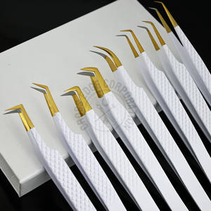 Pinzas para Extensiones de Pestañas al por Mayor, de Fibra Fina, para Volumen X Boot, Ligeras, de Aislamiento, de Acero Inoxidable con Punta de Agarre de Diamante - Product Image 6