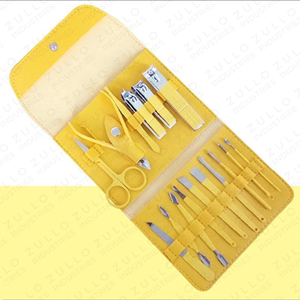 Wholesale 16 Piece Stainless Steel Manicure <b>Pedicure</b> Kit Custom Logo Nail Care <b>Set</b> with Cuticle Scissors OEM Private Label - Product Image 3