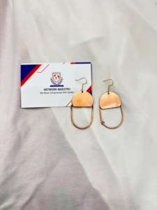 Silver plated brass hammered design handmade <b>earrings</b> crafted in india - trending - hot selling - Product Image 2