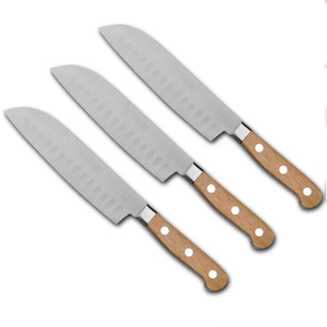 Venta al por mayor de cuchillos de cocina personalizados de alta calidad servicio ODM cuchillos de chef de Acero Inoxidable marca OEM cuchillos de lujo hoja fija de color - Product Image 5