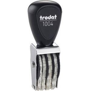 Trodat Classic 1004 Date Stamp 12 X 3 mm Metal/<b>Plastic</b> Month in Numbers File <b>Folder</b> Accessory - Product Image 1