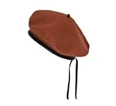 <b>Beret</b> Double Safe Hot Sale Custom Brown 100% Wool <b>Beret</b> Hat High Quality Design <b>Beret</b> for Men - Product Image 4
