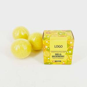 Listo para enviar China Goldenberry Scented Single Pack Artículos a granel 2024 bombas de baño orgánicas <span class=keywords><strong>Boulle</strong></span> de Bain - Product Image 1