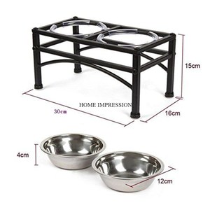 Maravilloso diseño excelente hecho a mano de madera y hierro perros tazón de comida minimalista recién llegado hogar y jardín comida perro tazón en India - Product Image 3