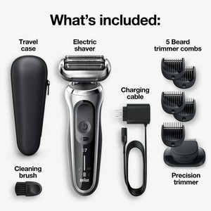 Braun Series 7 7025s Flex Afeitadora eléctrica recargable para hombres en seco y húmedo con recortador de barba - Product Image 2