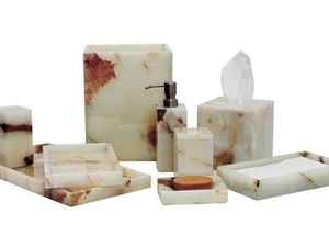 Ensemble de salle de bain 4 pièces en résine de luxe fait à la main d'Inde Modèle d'ange durable - Product Image 3