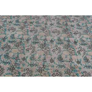 Alfombra Turca de 6.5x9.1 pies, Alfombra Vintage Azul a Rayas de Lana - Product Image 5