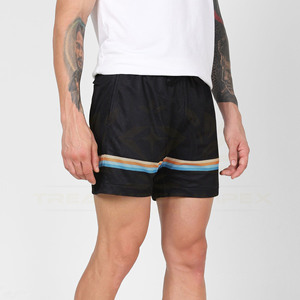 Shorts de basketball en maille 100 % polyester de haute qualité pour hommes, motif uni personnalisé, respirants et anti-transpiration pour la course et le fitness - Product Image 4