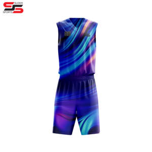 Uniformes de baloncesto personalizados transpirables y de secado rápido para adultos hechos con impresión por sublimación - Product Image 3