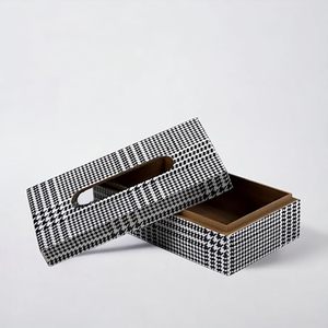 Caja de pañuelos de madera Premium Cubierta impresa asequible para servilletas y pañuelos faciales Caja de pañuelos impresa de madera de diseñador - Product Image 5