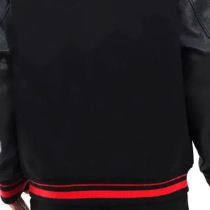 Chaqueta Varsity Bordada Personalizada para Hombre, Cuello Alto, Logotipo Frontal, Resistente al Viento, Transpirable, de Secado Rápido, Lana/Poliéster - Product Image 6