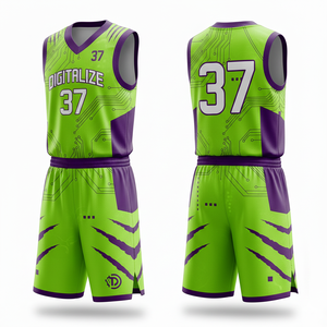 Uniformes de Baloncesto Sublimados Personalizados para Equipos y Clubes - 100% Poliéster Transpirable de Secado Rápido, Tallas Grandes, Primavera/Otoño - Product Image 1