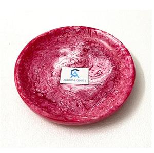 Assiettes de service en résine écologique avec motif tourbillon blanc et texture marbre Assiettes à dîner pour maison hôtel pour salades fruits - Product Image 6