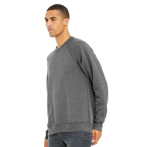 100% lona de algodón 3901 Unisex New Crew Jumper venta al por mayor esponja polar pulóver gris Heather sudadera - Product Image 2