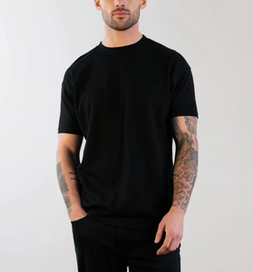 Camiseta personalizada de 100% algodón de lujo, camiseta unisex sólida con estilo callejero/informal, camiseta de moda con logotipo impreso en blanco para hombre - Product Image 3