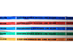 Cinta de precaución opaca de PE personalizada con letras negras en cinta de advertencia de base de plástico rosa sin adhesivo - Product Image 3