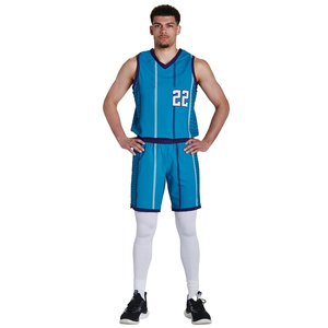 High Quality Lightweight Breathable Quick Dry 100% <b>Polyester</b> Men's Basketball Jersey <b>Shorts</b> Set Reversible Custom Digital Print - Product Image 3