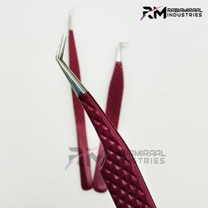 แหนบต่อขนตา RMI รุ่นยอดนิยม สีเงินปลายแหลมและสีน้ำตาลเข้มเคลือบผง  45 องศา ชุด 3 หัวต่างกัน - Product Image 4