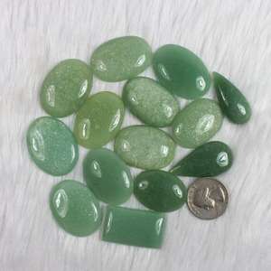 Cabujón de Aventurina Verde Natural, Lote de Piedras Preciosas para Hacer Colgantes de Plata Hechos a Mano - Product Image 3