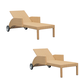 Luxury <b>Outdoor</b> Living Garden Furniture Rattan and Wood <b>Outdoor</b> Furniture Sun <b>Lounge</b> <b>Chair</b> Seat Beach - Product Image 5