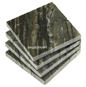 Classic Eco-Friendly Square <b>Marble</b> <b>Coaster</b> with Craftsman Design - Product Image 1