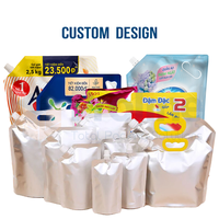 Custom Gravure Printed 5 L10L Flüssig metalli sierter Stand auslauf beutel Feuchtigkeit beständige Kunststoff verpackungs beutel für Trink waschmittels aft