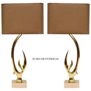 Lampe de table et de sol design unique en métal plaqué or de haute qualité la plus exigeante Décoration intérieure Accessoires de foudre de luxe Fourniture - Product Image 3