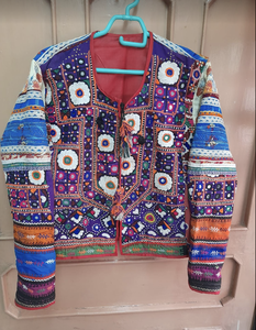 Hand Embroidered Patchwork Jacket Women's <b>Boho</b> Ethnic Style Full Sleeve Cotton Vintage Look Prairie Chic Design - Product Image 6