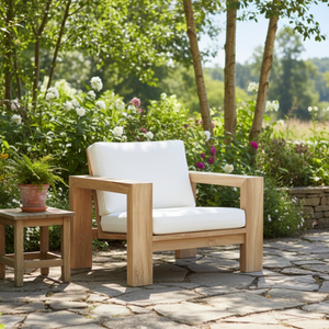 Sofá Moderno de Lujo de Madera de Teca para Exteriores, Patio, Playa, Terraza y Sala de Estar, Muebles de Jardín Resistentes a la Intemperie para Hotel - Product Image 1