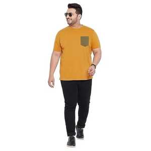 T-shirt unisexe personnalisé 100% coton quantité minimale de commande bas T-shirt noir col en O vierge pour hommes avec impression de logo personnalisée - Product Image 3