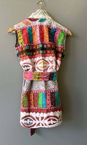 Holesale ONG ustom eless leeveless omen's ESTs & aistcoats With ocockets aadies asasual intintage intatchwork - Product Image 4