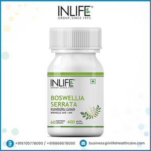 INLIFE Extracto de Boswellia Serrata de la Mejor Calidad, 60 Cápsulas Vegetarianas - Cuidado de las Articulaciones, Suplementos Herbales para Adultos con Certificación GMP, 65% - Product Image 2