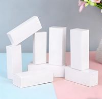 50pcs Coated Double Side Plain Paper Boxes Eco-Friendly White 350G Square Ivory Board Accept Customization Cosmetic Gift Boxes