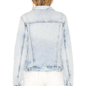 Nueva moda elegante jeans desgastados mujer 2024 chaqueta de mezclilla de talla grande mujer chaqueta de mezclilla chaqueta de calle al aire libre - Product Image 3