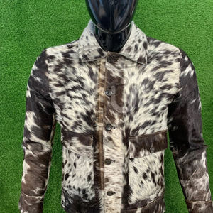 Chaqueta de invierno de piel de vaca con pelo, diseño único, piel Natural, Unisex, para hombres, transpirable, a prueba de viento, hecha, industria desembridada - Product Image 6