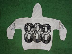 OEM ODM Sweat à capuche zippé unisexe oversize, 100% Coton, délavé à l'acide, style streetwear, avec broderie et impression numérique, effet vieilli - Product Image 6