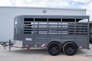 Made to Last Long Quality And Affordable Aluminum Livestock <b>Trailer</b> Dual Axle With Ventilated Sides And Red Reflectors - Product Image 4