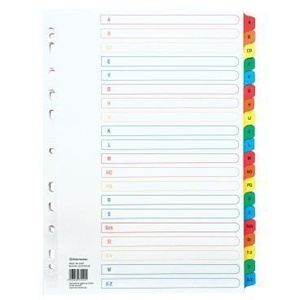A-Z Index Soennecken DIN A4 Cardboard Multicolored 20 Sheets File <b>Folder</b> Accessories - Product Image 1