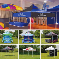 Kit de tente de salon professionnel en aluminium hexagonal robuste de 50 mm 10x10 pieds, impression personnalisée du toit ou des parois, gazebo d'exposition pour événements