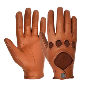 Guantes de cuero al por mayor de cuero genuino de alta calidad Guantes de ciclismo al aire libre de terciopelo de invierno de cuero Pu para hombres - Product Image 4