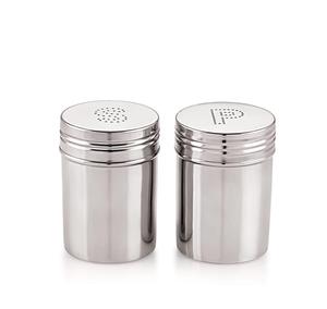 ชุดภาชนะใส่อาหารสแตนเลสสตีลสีเงินขนาดเล็กวินเทจเป็นมิตรกับสิ่งแวดล้อมขวดใส่เกลือพริกไทยดีไซน์แบบอินเดีย - Product Image 1