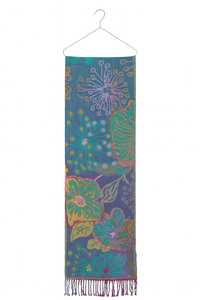 ผ้าแจ็คการ์ดขนแกะผสมสีน้ำเงินสีชมพูผ้าพันคอน้ำหนักเบาผ้าคลุมไหล่ฤดูหนาวลายจุดเรขาคณิตนุ่ม2025คอลเลกชันฤดูหนาวของอินเดีย - Product Image 4